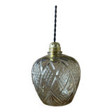 70s glass pendant light