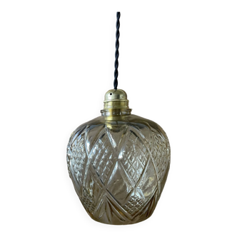 70s glass pendant light