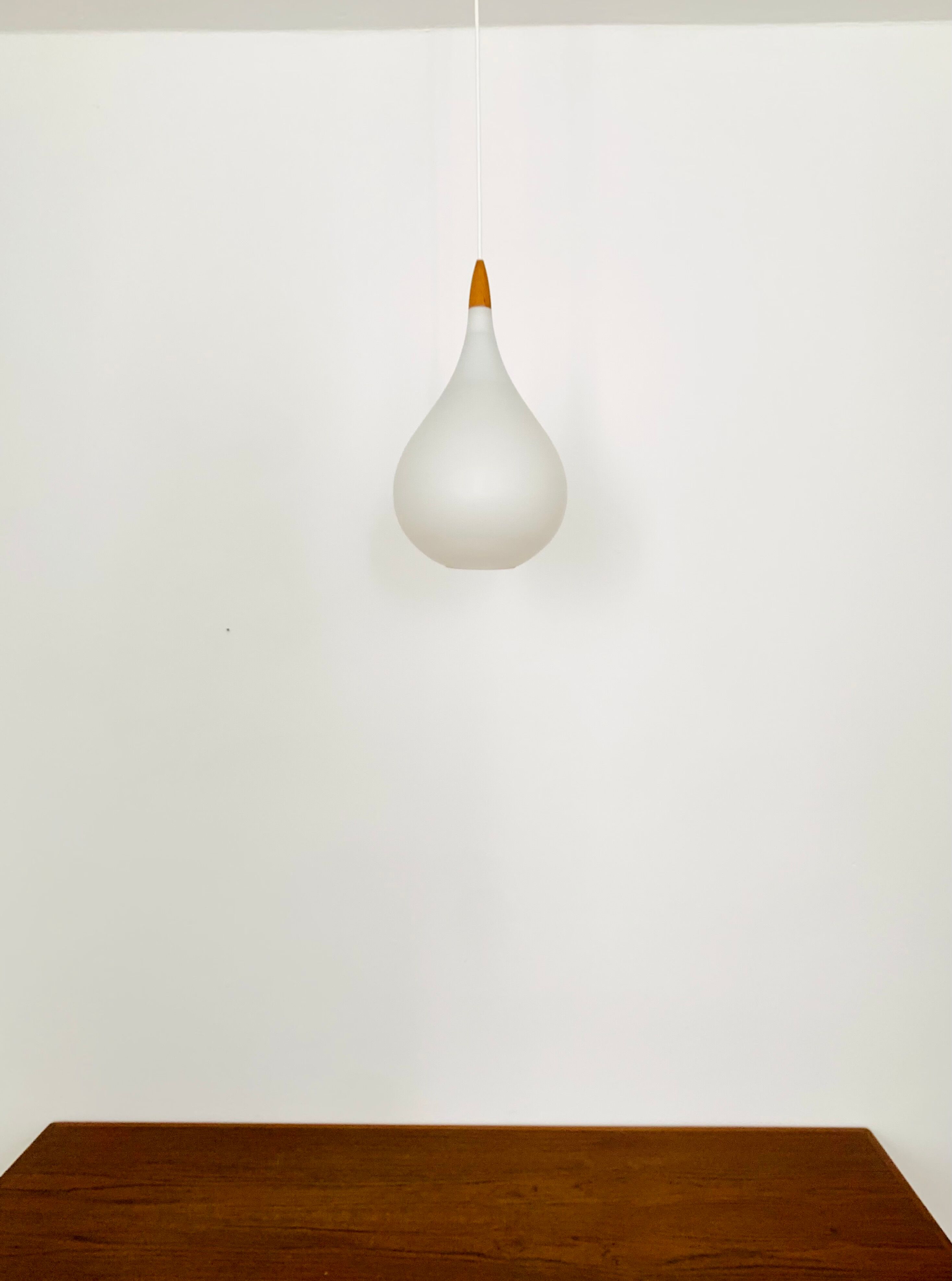 Set of 2 Swedish Opaline Pendant Lamps by Uno and Östen Kristiansson for Lu
