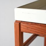 Vintage Scandinavian teak and metal planter