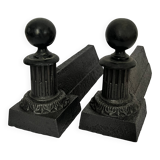 Pair of neoclassical andirons