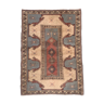 Vieux tapis turc 132x94 cm vintage ushak, rose beige bleu