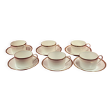 6 ch field haviland limoges porcelain coffee cups white and gold