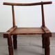 Chaise africaine brutaliste ancienne baoulé