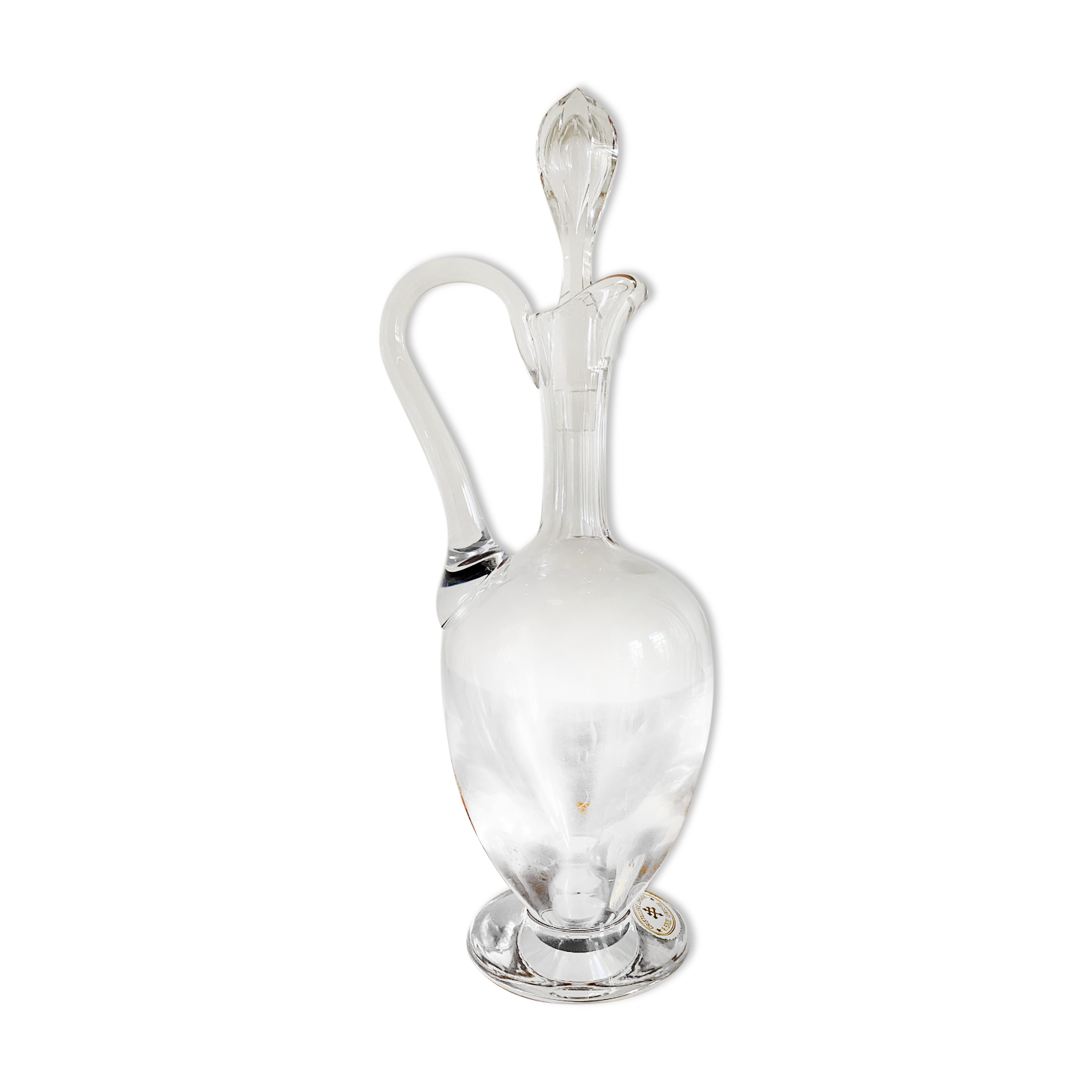 Handmade lead crystal decanter from the Lorraine crystal factory