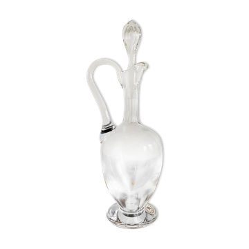 Carafe en cristal au plomb fait main de la cristallerie Lorraine