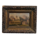 Oil on panel, old Mountain village signed Gottfried Stury XIX.