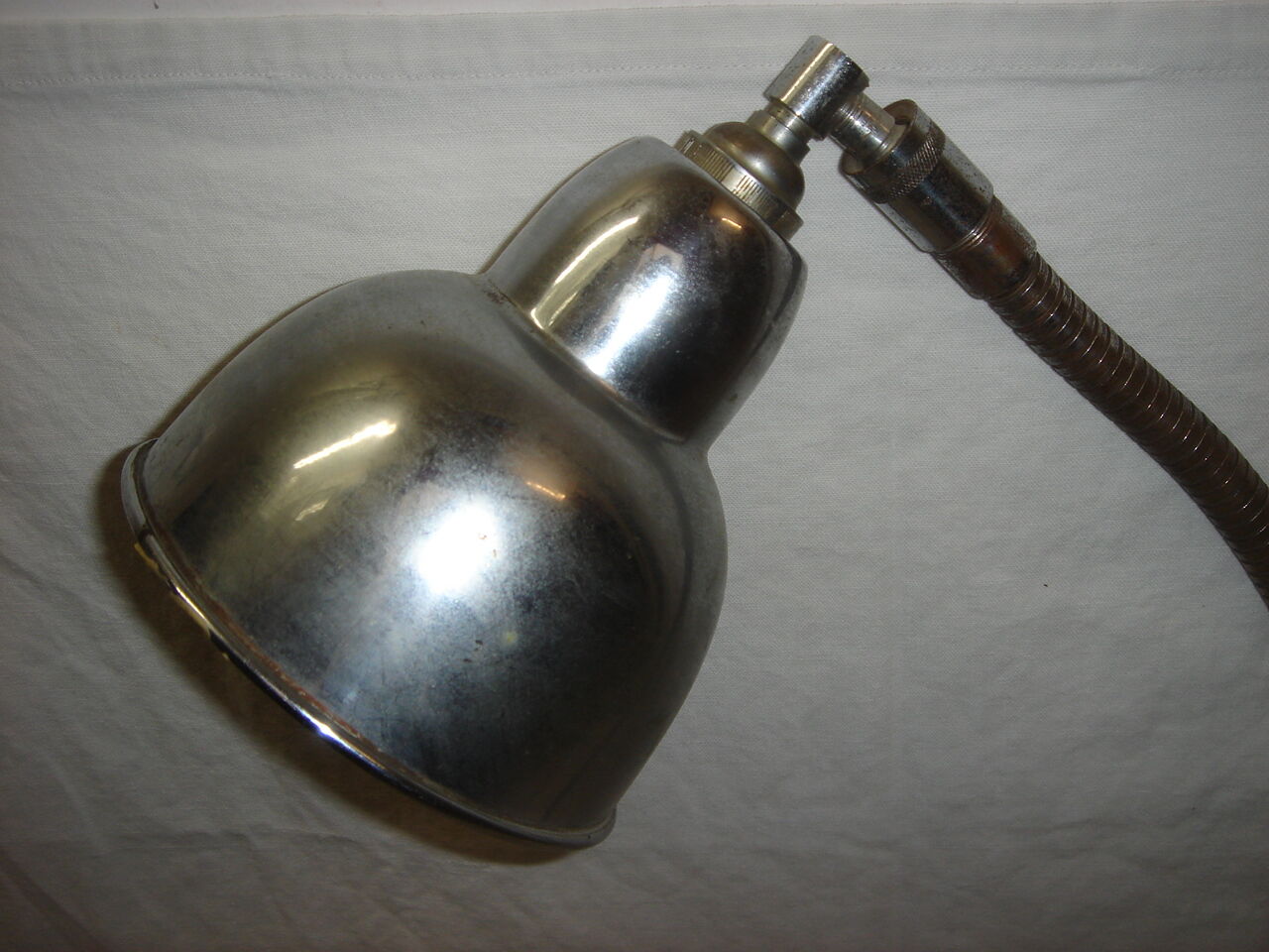 Silver metal workshop lamp