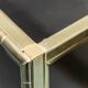 Showcase gold metal smoked glass 70s modern vintage