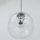 Large globe pendant lamp in bubble glass with Limburg & chrome, Germany, 1970s.