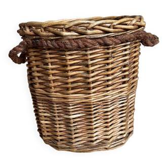 Wicker and rope basket