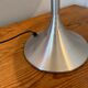 Space age mid-century mushroom lamp in brushed aluminium.