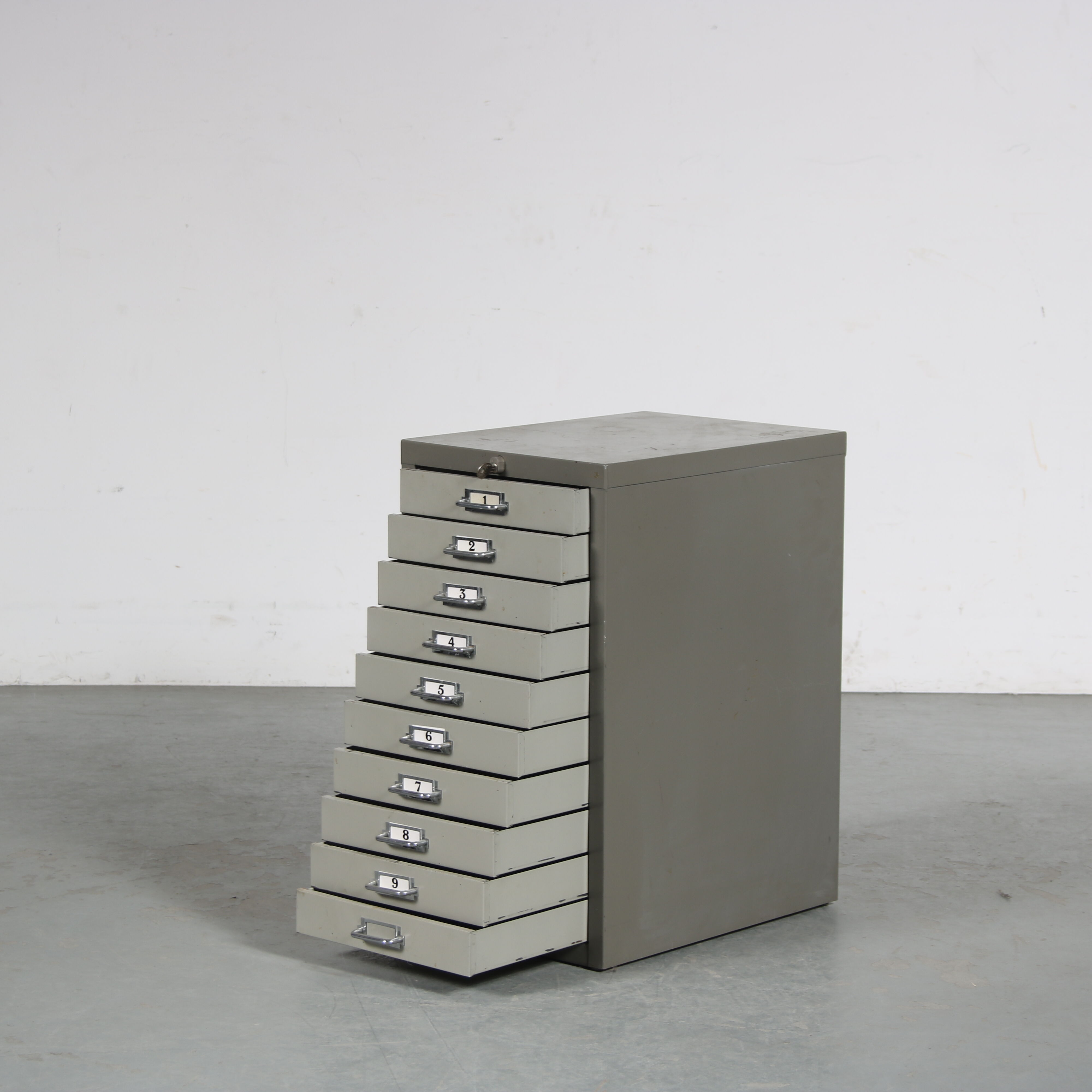 1960s Industrial drawer cabinet from the Netherlands