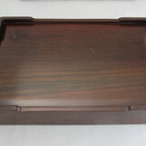 Chinese wooden box decorated with jade plates