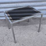 Chrome metal side table 1970