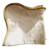 12 serviettes de table D. Porthault  blanc dore