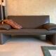 JP Audebert linear model 3-seater sofa in mocha leather