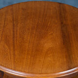 Round antique side table in mahogany