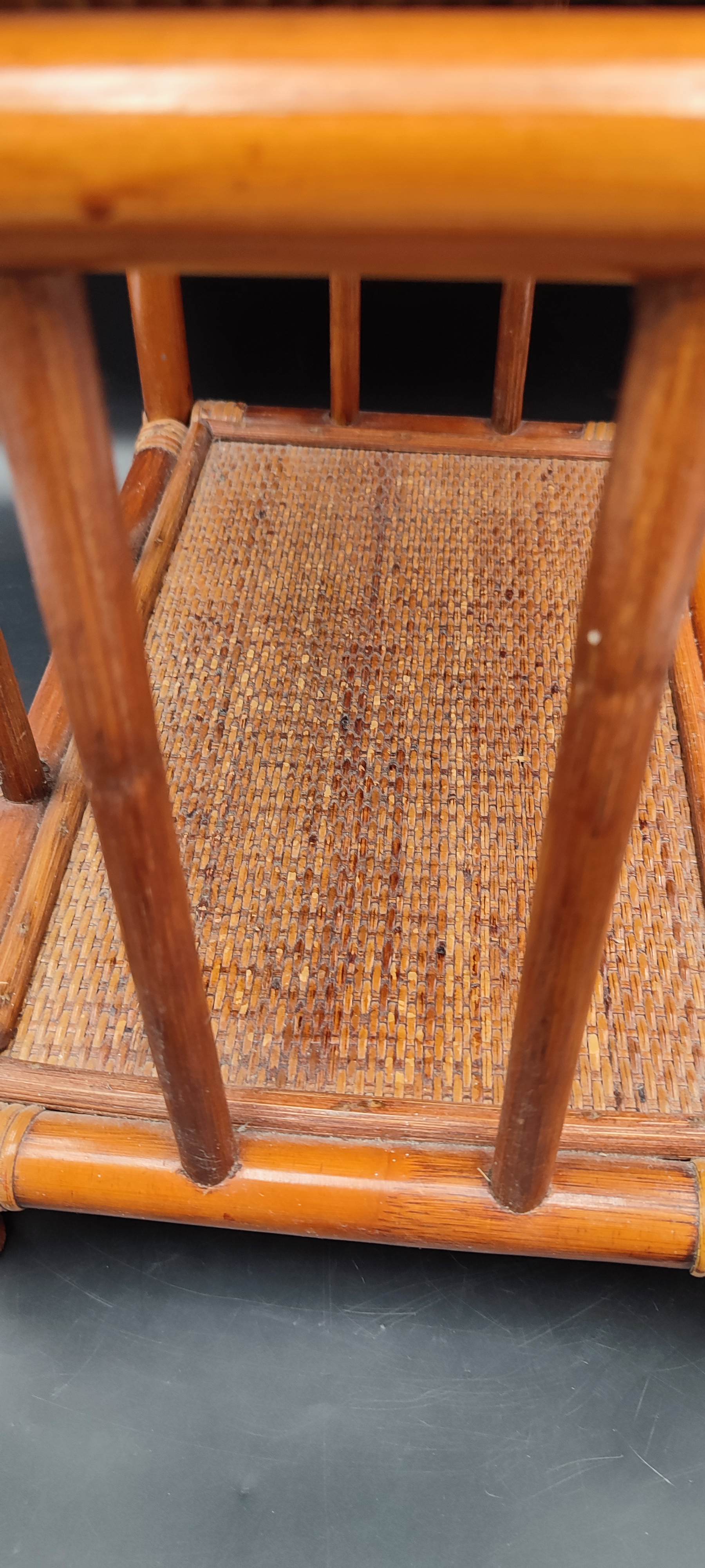Vintage rattan bedside