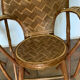 Pair of chestnut armchairs