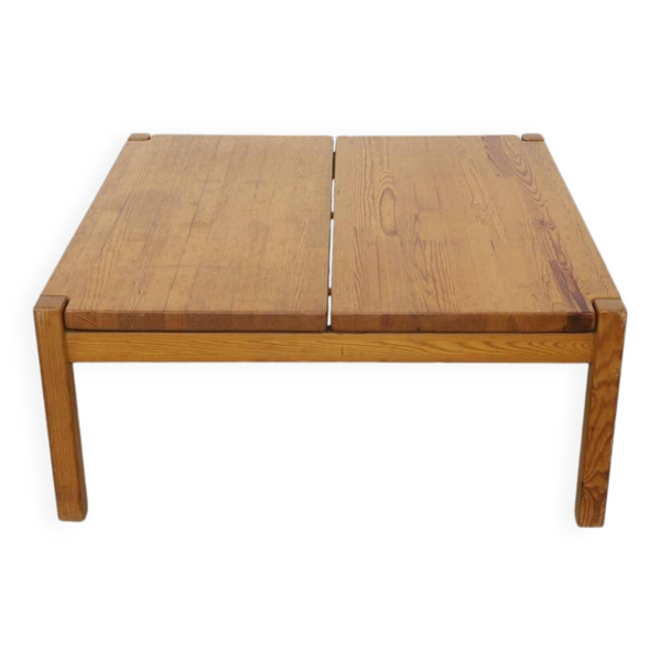 Table basse vintage en pin par Ilmari Tapiovaara, années 1960