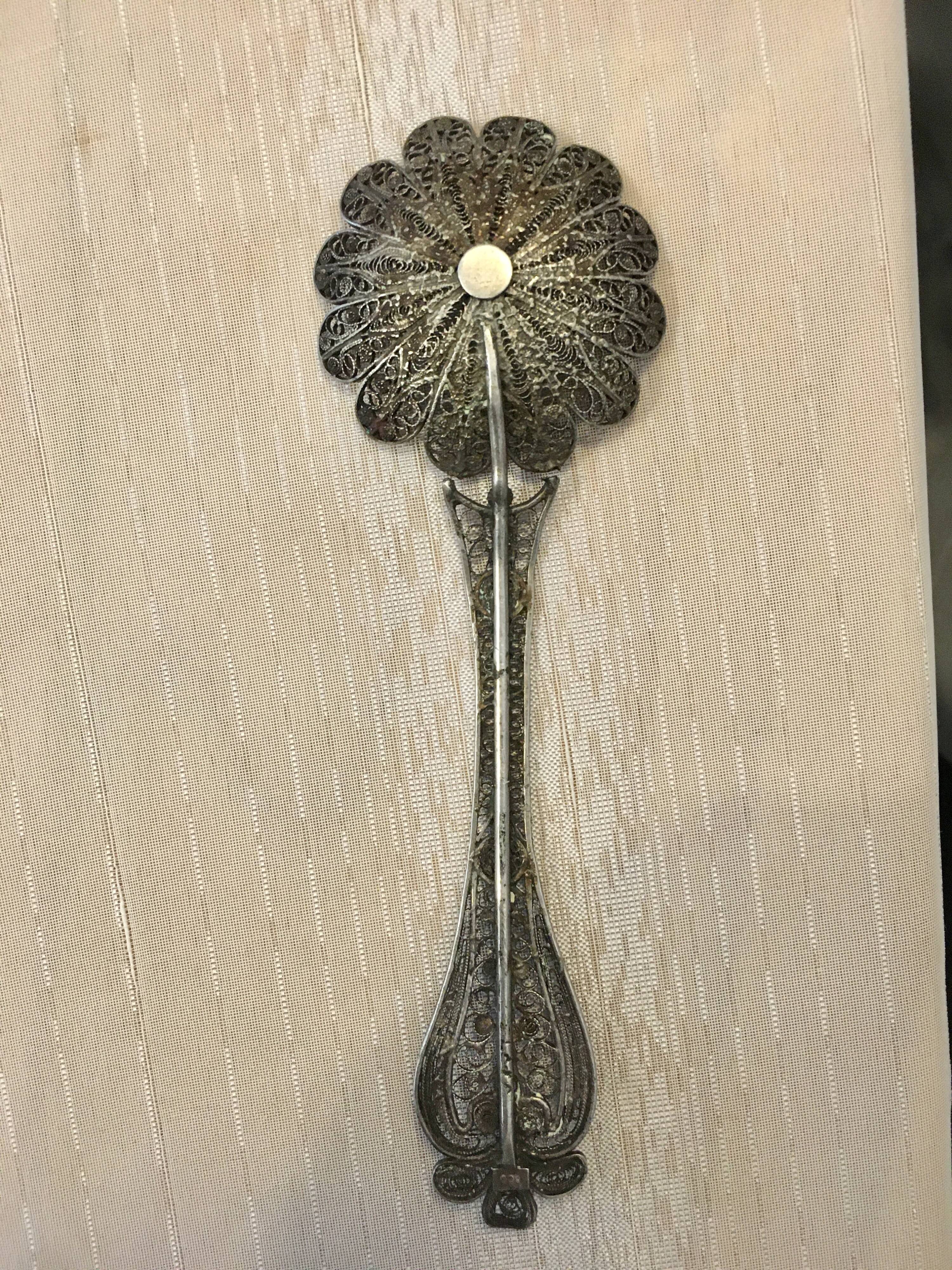 silver sprinkler spoon