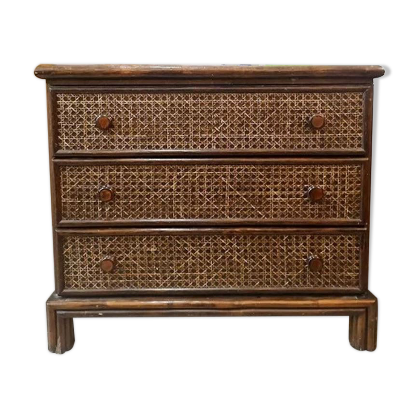 Wooden & canning chest of drawers