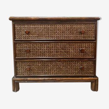Wooden & canning chest of drawers