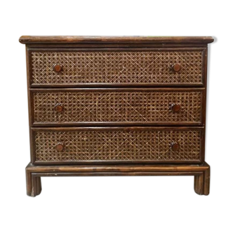 Wooden & canning chest of drawers