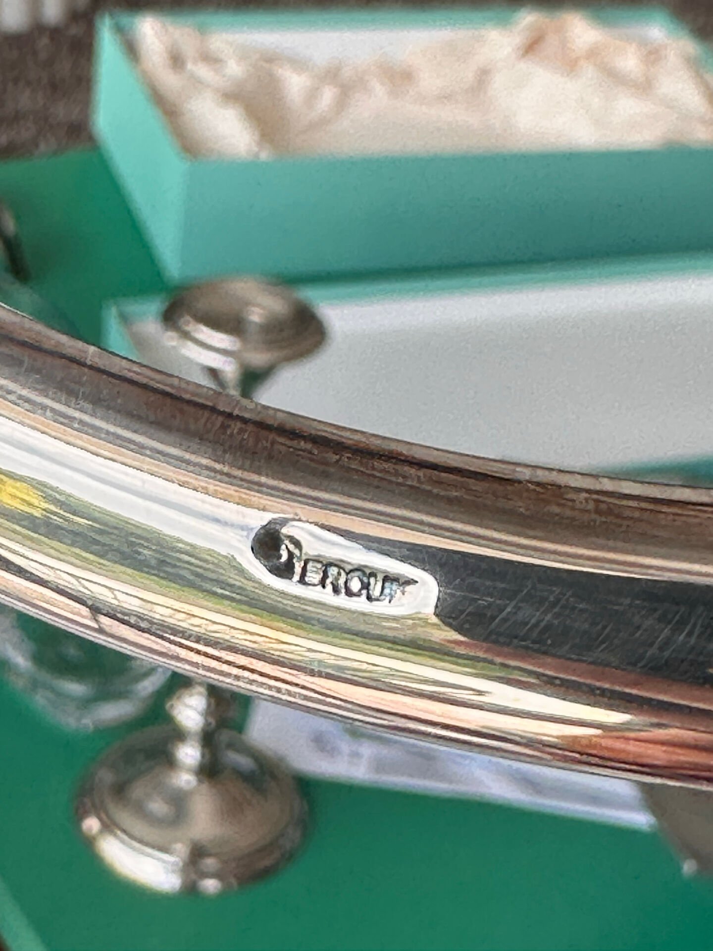Presentation plate Saint-Hilaire Ercuis – glass and silver-plated metal