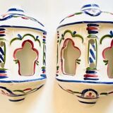 2 Vintage ceramic wall lights