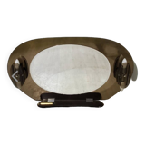 Lupi luxor oval mirror in smoked glass, 1960.70