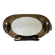 Lupi luxor oval mirror in smoked glass, 1960.70