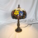 Tiffany style lamp, leaded stained glass, art nouveau.