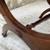 Empire style marble and mahogany coffee table