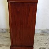 Pair of Louis Philippe style bedside tables in cherry wood.