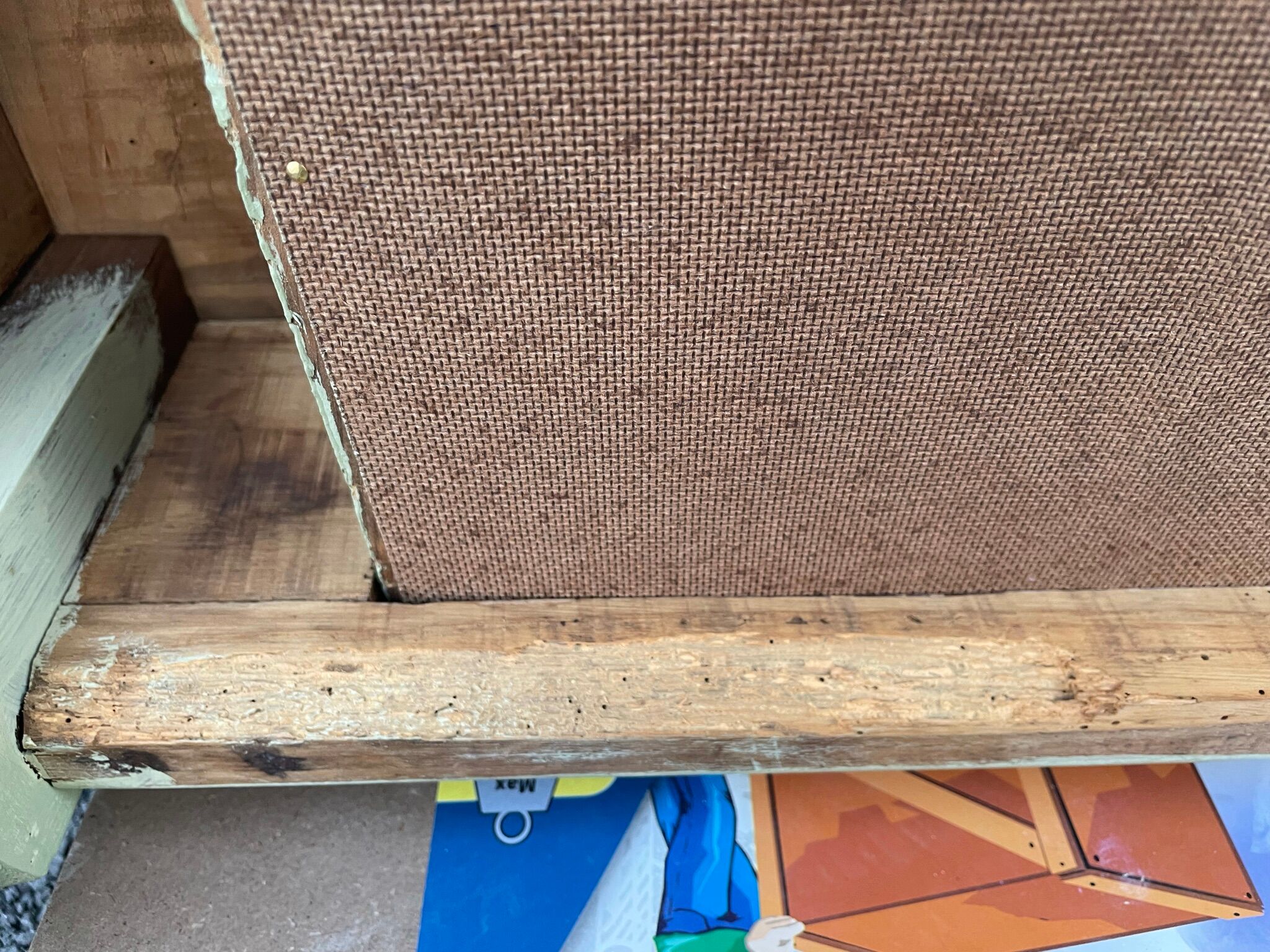 Painted wooden farmhouse table L120