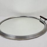 Plateau miroir rond Art déco