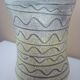 Vase céramique scarifié simpliste signé Jean Austruy, années 60/70, Vallauris