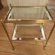 Rolling dessert trolley in gilded brass style Jansen