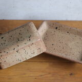 Speckled stoneware butter dish