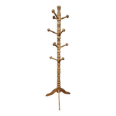 Oak parrot coat rack