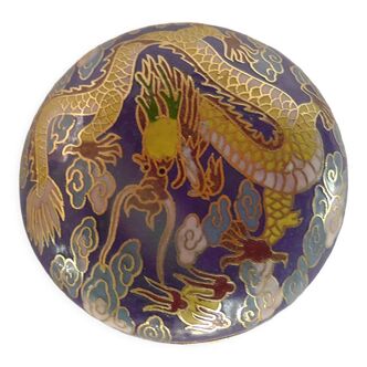 Dragon cloisonné enamel candy box