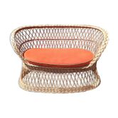 Vintage rattan bench