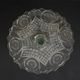 Clear Art Deco Cake Stand Pressed Glass Star Motif Cake Stand