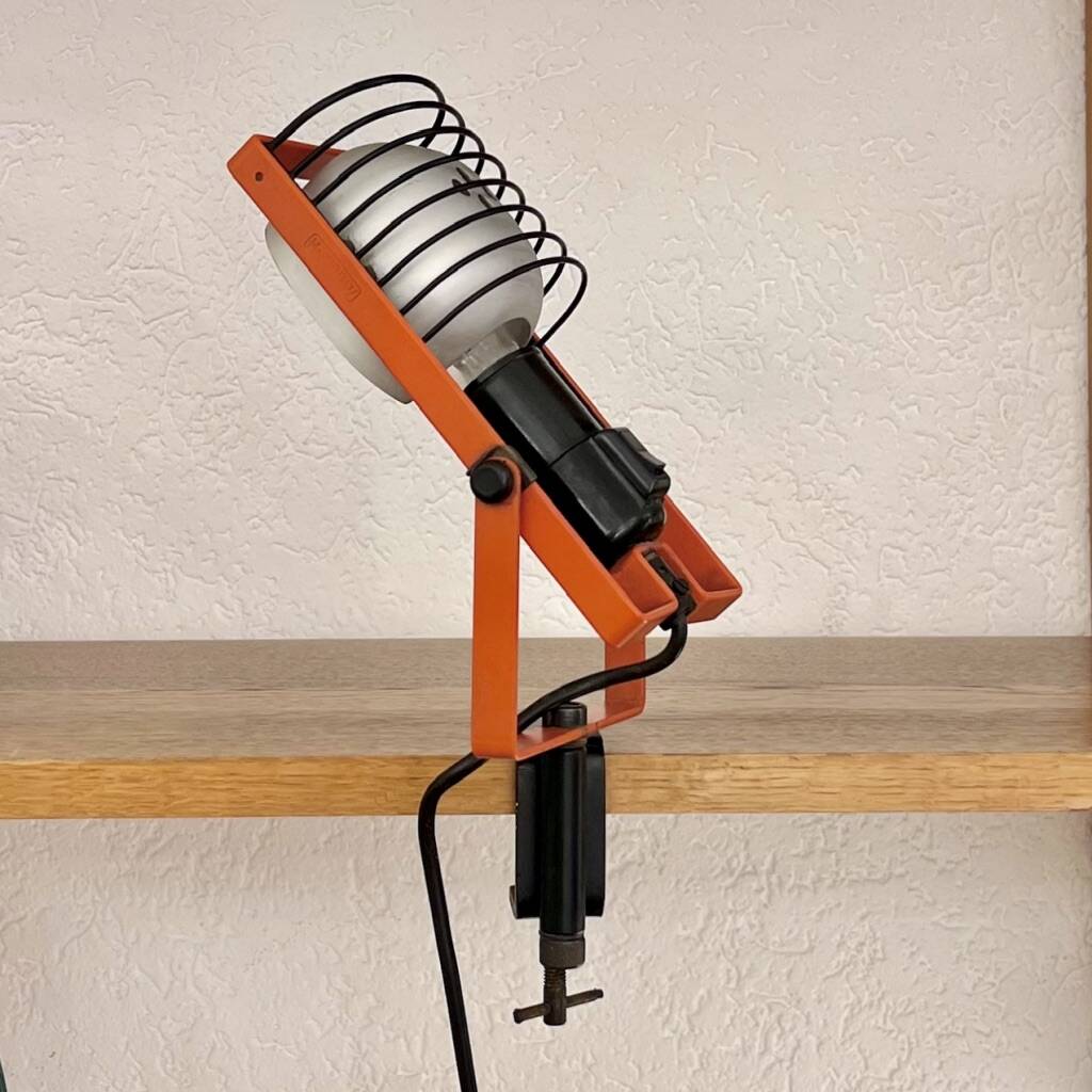 Sintesi clamp lamp by Artemide Ernesto Gismondi Italy circa 1975