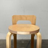Mid-Century Modern High Stools K65 by Alvar Aalto for Artek, Finland, 2017, Set of 3