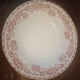 Vintage iron earthenware soup plate set