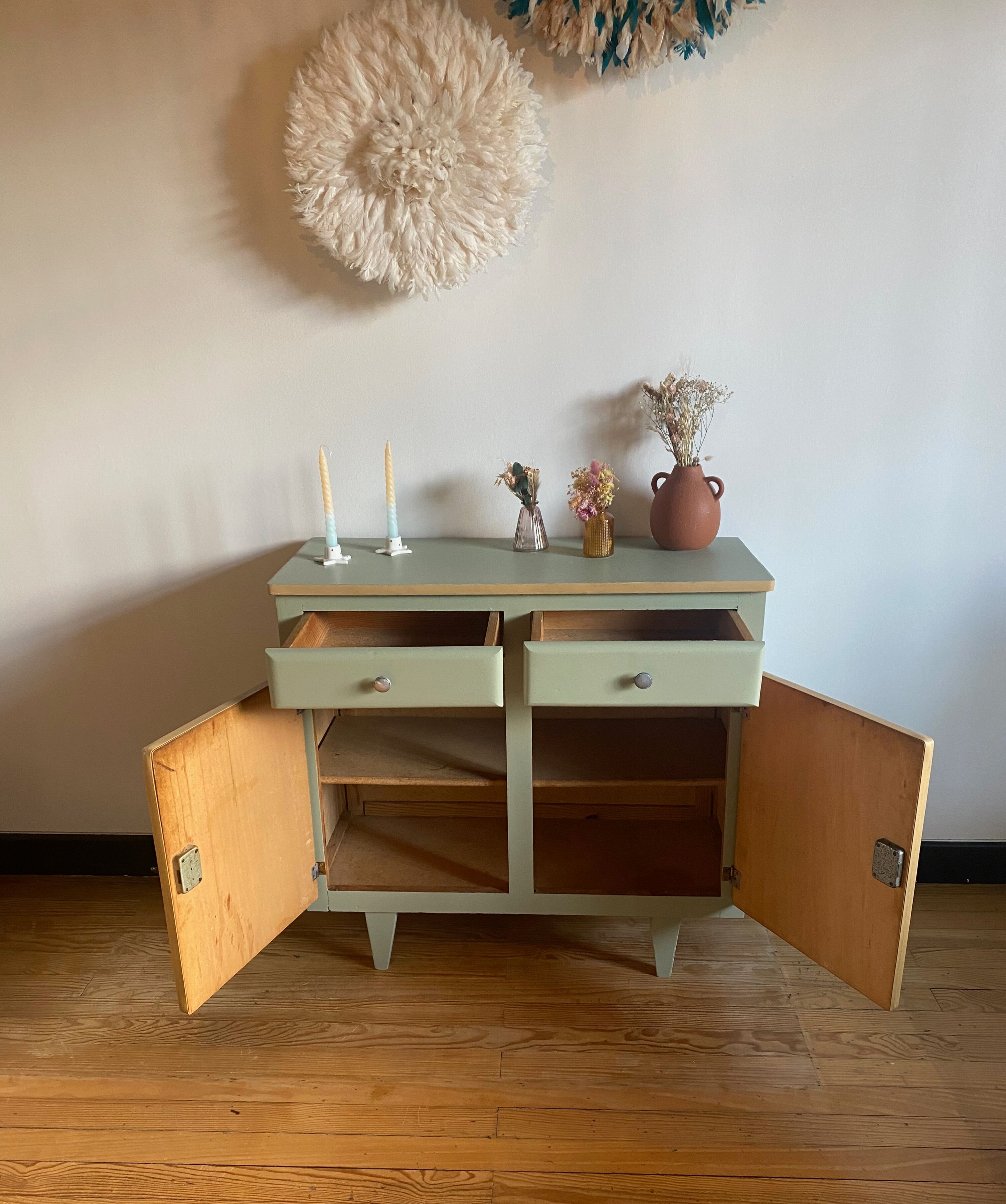 Vintage khaki buffet