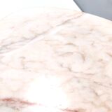 Vintage Coffee Table by Guglielmo Ulrich with an Oval Marble Top, Italy